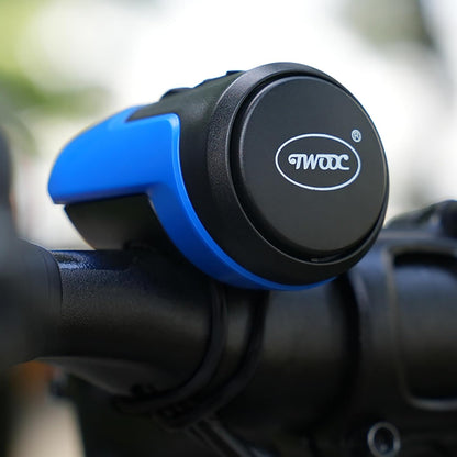 Electric Bike Horn with Control Buttons, Black, Waterproof Design