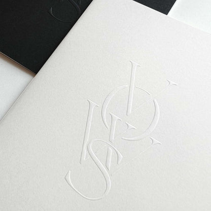 SOLE PAPER CO. Embossed Vow Books, His & Her Unisex, Vow Renwal, Bride & Groom, Wedding Vow Books, Couples Books, Hand Crafted Modern Books (Vellum)