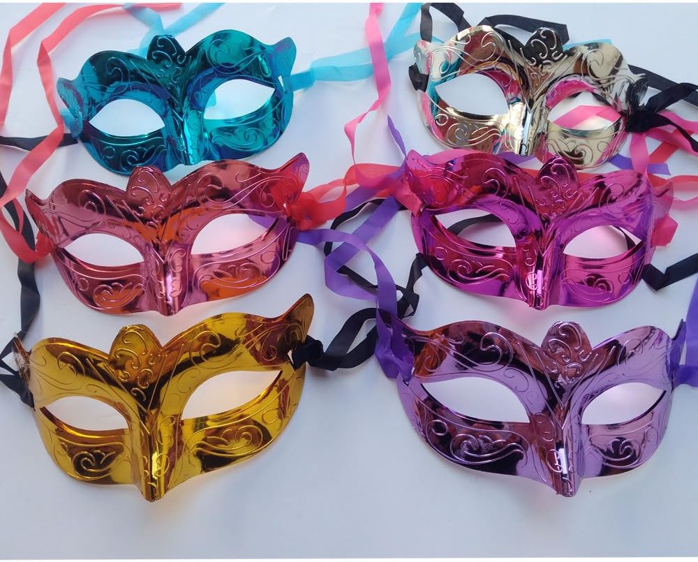 Arlai Halloween Party Half face Mask, Patriotic Carnival Decoration, Pack of 12