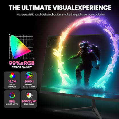 CRUA 32'' Curved Gaming Monitor, 160Hz/144Hz 4K UHD(3840 * 2160P) White Computer Monitor, 1500R VA Screen, Supports Freesync, 120% sRGB, Built-in Speakers, RGB Lighting, Wall Mountable,HDMI 2.1&DP 1.4