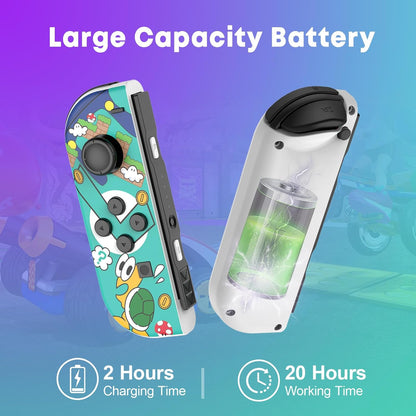 Switch Controller Compatible with Switch/OLED/Lite, Switch Joypad Replacement Controller, Left and Right Wireless Switch Handheld Controller