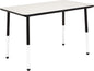 Amazon Basics Adjustable Rectangular Classroom Activity Table, Writing Desk, Adjustable Height 19-30 Inch, Grey Top/Black Edge, 47" W x 29" L x 30" H