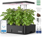 iDOO Hydroponics Growing System Kit 12Pods, Christmas Gifts for Women Men, Herb Garden Indoor with LED Grow Light for Home, Built-in Fan, Auto-Timer, Adjustable Height Up to 11.3", 12Pods WiFi-Black