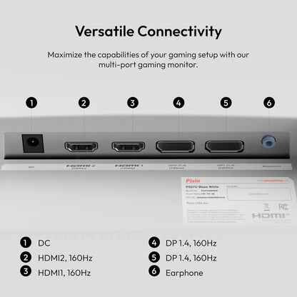 Pixio PX248 Wave 24 inch 200Hz Refresh Rate FHD 1080p Resolution Fast IPS Panel 1ms GTG Response Time Adaptive Sync Gaming Monitor with Adaptive Sync