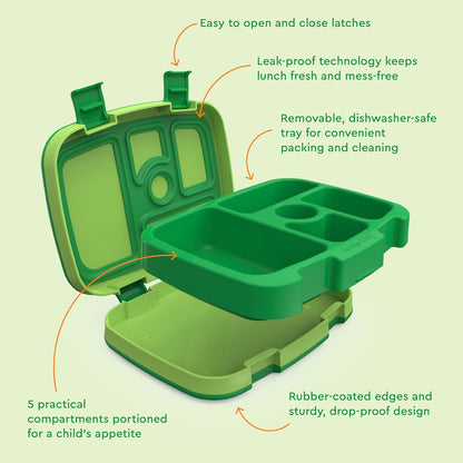 Bentgo Kids Prints Leak-Proof, 5-Compartment Bento-Style Kids Lunch Box - Ideal Portion Sizes for Ages 3 to 7 - BPA-Free, Dishwasher Safe, Food-Safe Materials - 2021 Collection (Llamas)