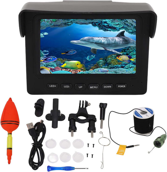 Underwater Camera Visual Fishing 4.3 Inch LCD Display 165 Degree Wide Angle Waterproof Digital Camera for Sea Fishing Boat Fishing Underwater Detection Seabed Exploration