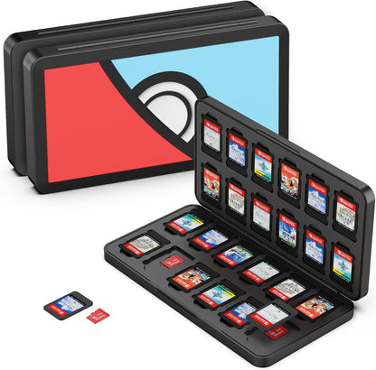 GeeRic 24 Slot Game Card Storage Case Compatible with Switch, Portable Game Card Storage Cartridge with Switch, Games Cartridges & Slot