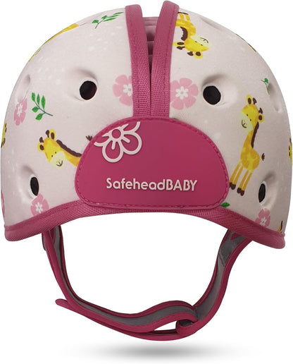 SafeheadBABY Award-Winning Soft Infant Head Protector for Crawling and Walking Expandable Lightweight Baby Safety Helmet 7–24 Months (Head Circ. 40–52 cm) - Giraffe Baby