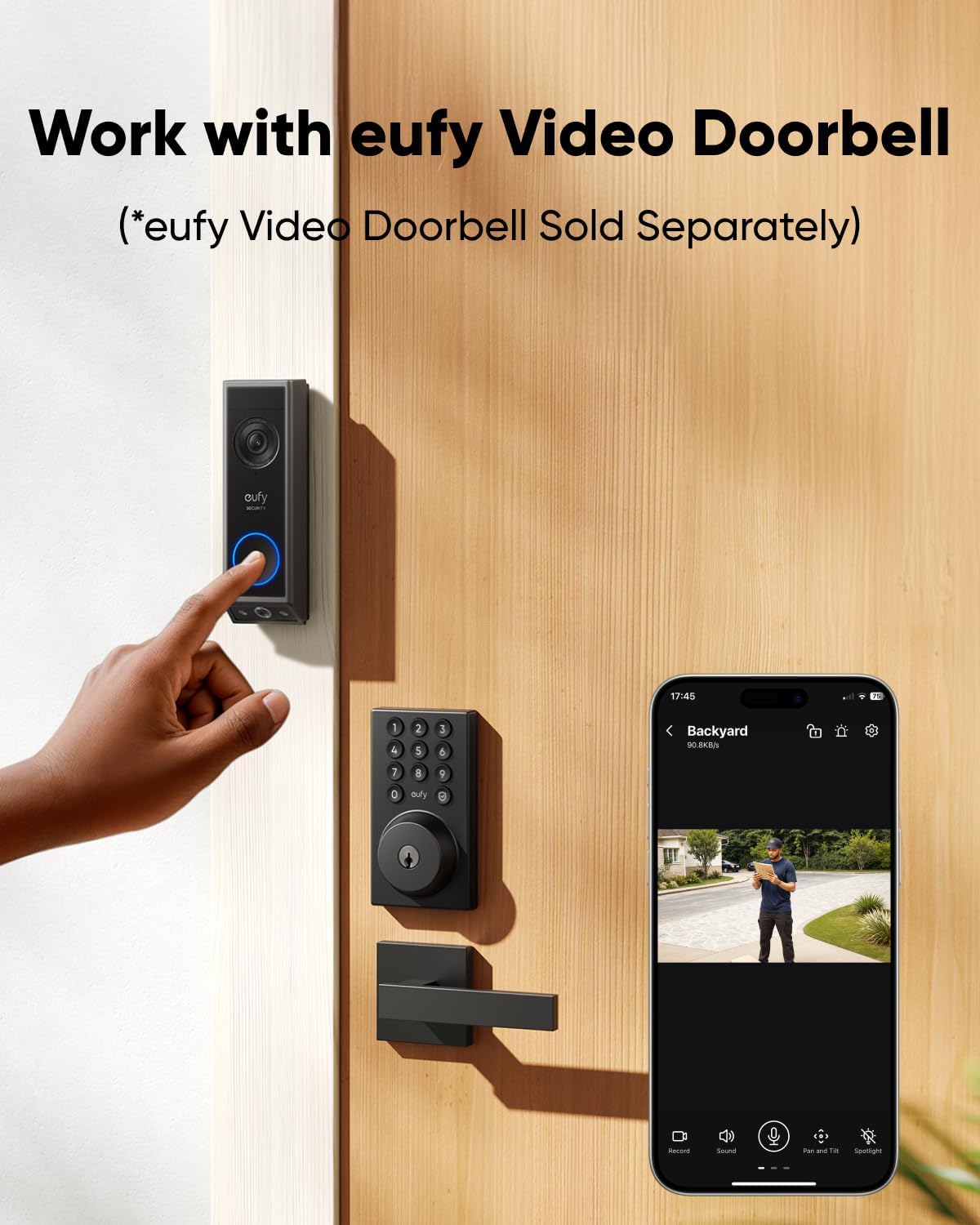 eufy Smart Lock C30, Keyless Entry Door Lock, Built-in WiFi Deadbolt, Smart Lock for Front Door, No Bridge Required, Easy Installation, App Remote Control, Auto Lock, Black