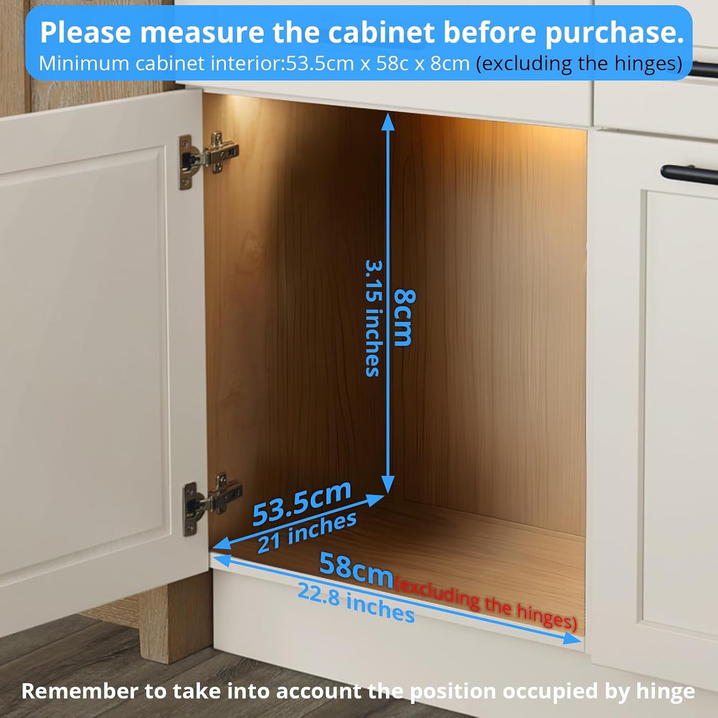 Pull Out Cabinet Organizer, Versatile Slide Out Kitchen Organizers and Storage, Heavy Duty Drawer Cupboard Storage Basket, Smooth Sliding, Chrome Finish (Outside Dimensions: 22.8”W x 21”D)