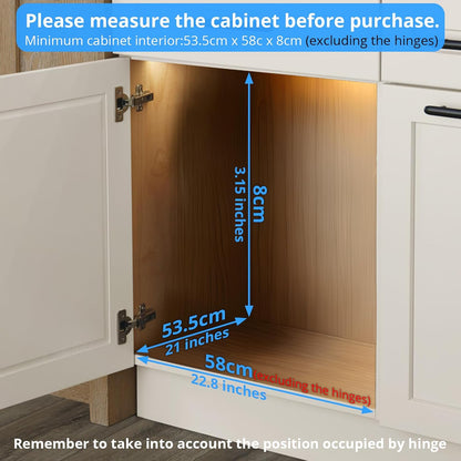 Pull Out Cabinet Organizer, Versatile Slide Out Kitchen Organizers and Storage, Heavy Duty Drawer Cupboard Storage Basket, Smooth Sliding, Chrome Finish (Outside Dimensions: 22.8”W x 21”D)