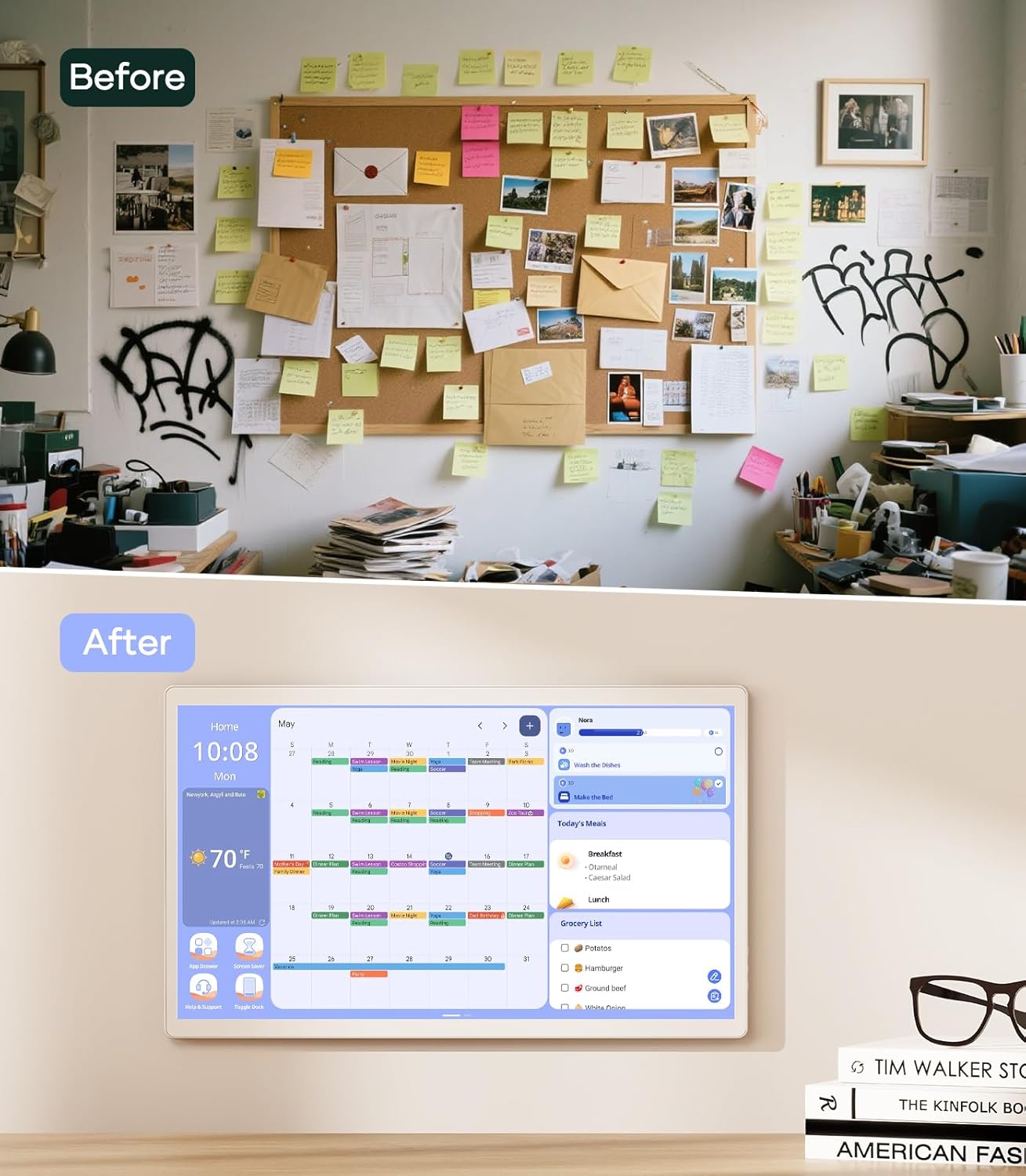 Purilite Select 32-Inch Digital Wall Calendar