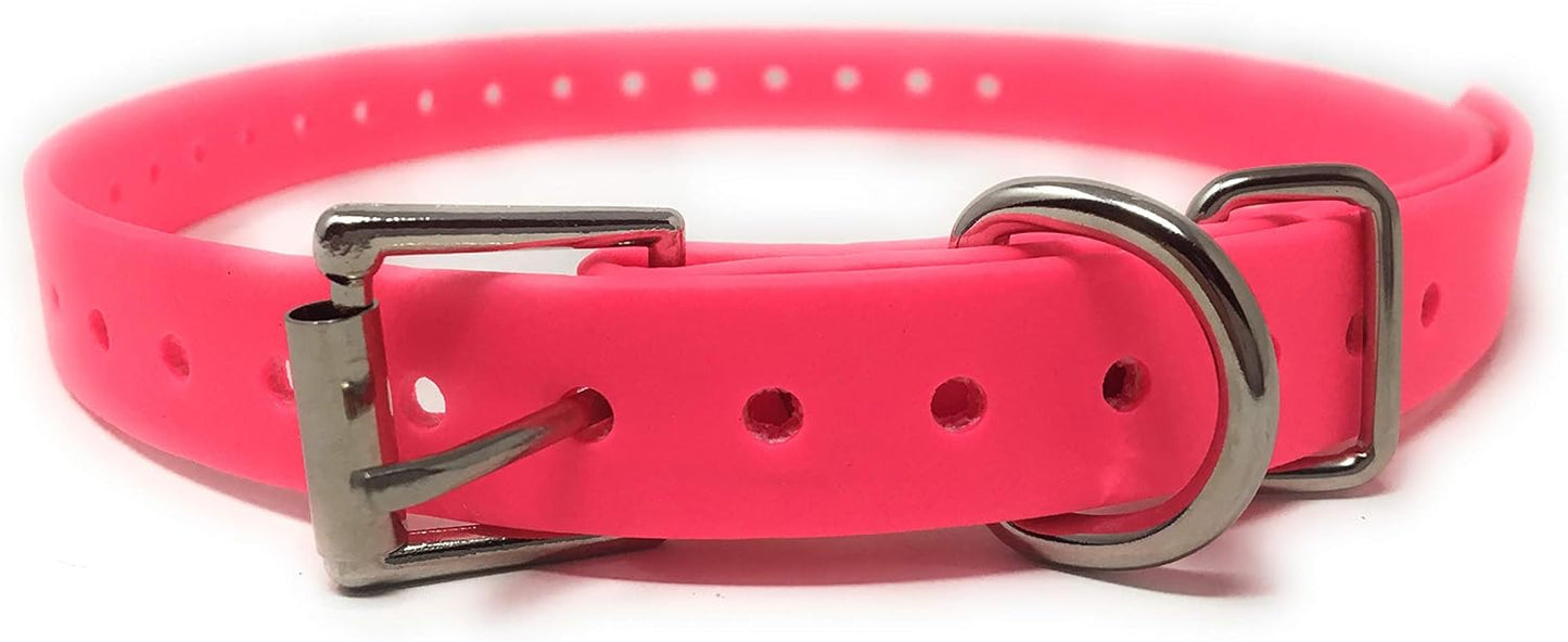Sparky PetCo Compatible 3/4" Waterproof Biothane Replacement Roller Buckle Dog Collar E Collar Garmin SportDogs (Blue)