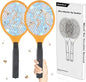 2 Pack Bug Zapper Electric Fly Swatter Zapper - Indoor Outdoor Zapping Racket for Pest Control - Safe to Touch with 3-Layer Safety Mesh