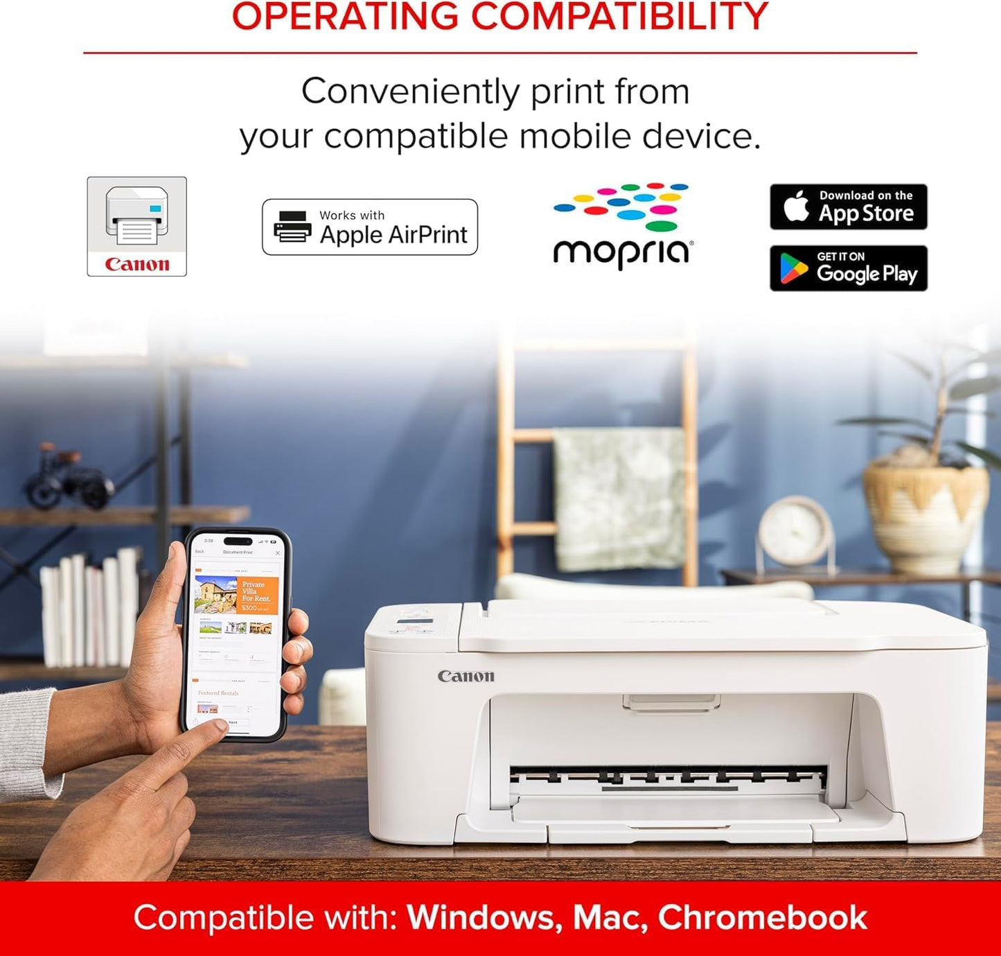 Canon PIXMA TS3720 Wireless All-in-One Printer - White