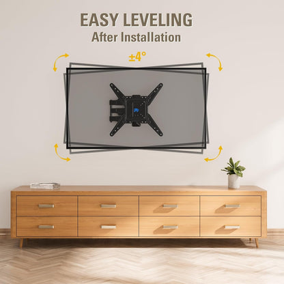 Mounting Dream TV Wall Mount for Most 26-55" TVs, TV Mount Full Motion with Swivel Articulating Arm, Perfect Center Design Wall Mount TV Bracket, up to VESA 400x400mm and 77 lbs Loading MD2418-MX
