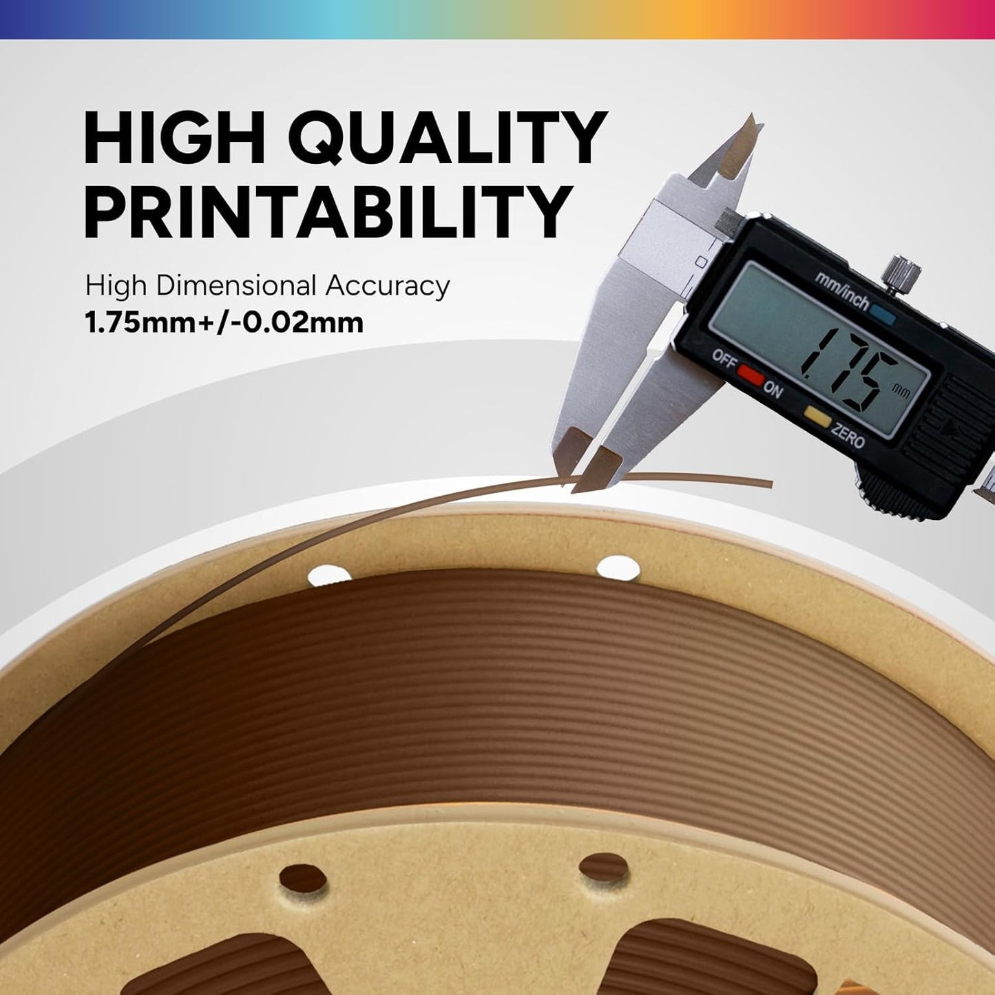 OVERTURE PLA Filament 1.75mm PLA 3D Printer Filament, 1kg Cardboard Spool (2.2lbs), Dimensional Accuracy +/- 0.02mm, Fit Most FDM Printer (Black 1-Pack)