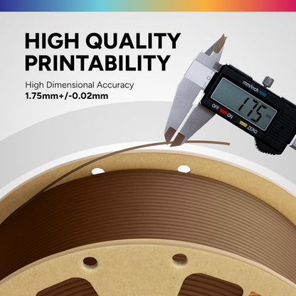 OVERTURE PLA Filament 1.75mm PLA 3D Printer Filament, 1kg Cardboard Spool (2.2lbs), Dimensional Accuracy +/- 0.02mm, Fit Most FDM Printer (Black 1-Pack)
