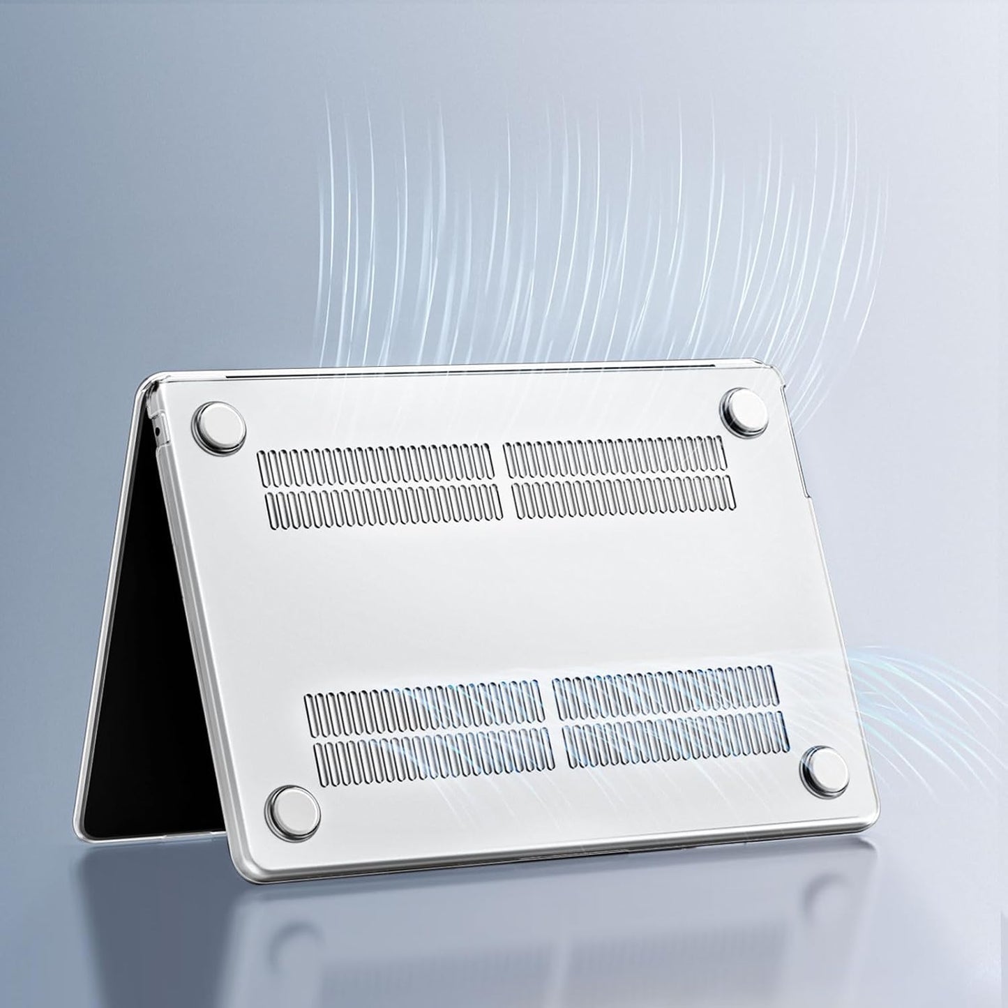 MOSISO Compatible with MacBook Air 13 inch Case 2025 2024 2023 2022 M4 A3240 M3 A3113 M2 A2681, Plastic Hard Shell&Keyboard Cover&Screen Film&Pouch for MacBook Air 13.6 inch Case, Crystal Clear