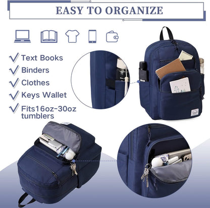 School Backpack for Men Women,Vaschy Lightweight School Bag Bookbag Casual Daypack for High School/College/Teens/Travel/Work