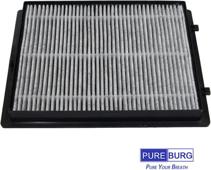 PUREBURG Replacement Filter Compatible with LUFTRUM C401 Car Air Purifier,2-Pack H13 True HEPA 3-Stage Filtration Activated Carbon 2-in-1 - PuriLite
