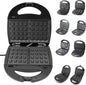 8 in 1 Electric Sandwich Maker, Panini Press Grill and Waffle Iron Set with 7 Pairs Removable Non Stick Plates Multifunction Automatic Temperature Control Donut Maker