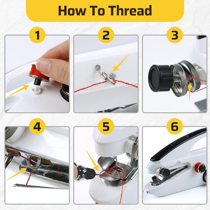 Handheld Sewing Machine, Dual Speed Hand Held Sewing Machine, Sewing Mini Portable Machine for Beginners, Adults, DIY, Home, Travel-G3