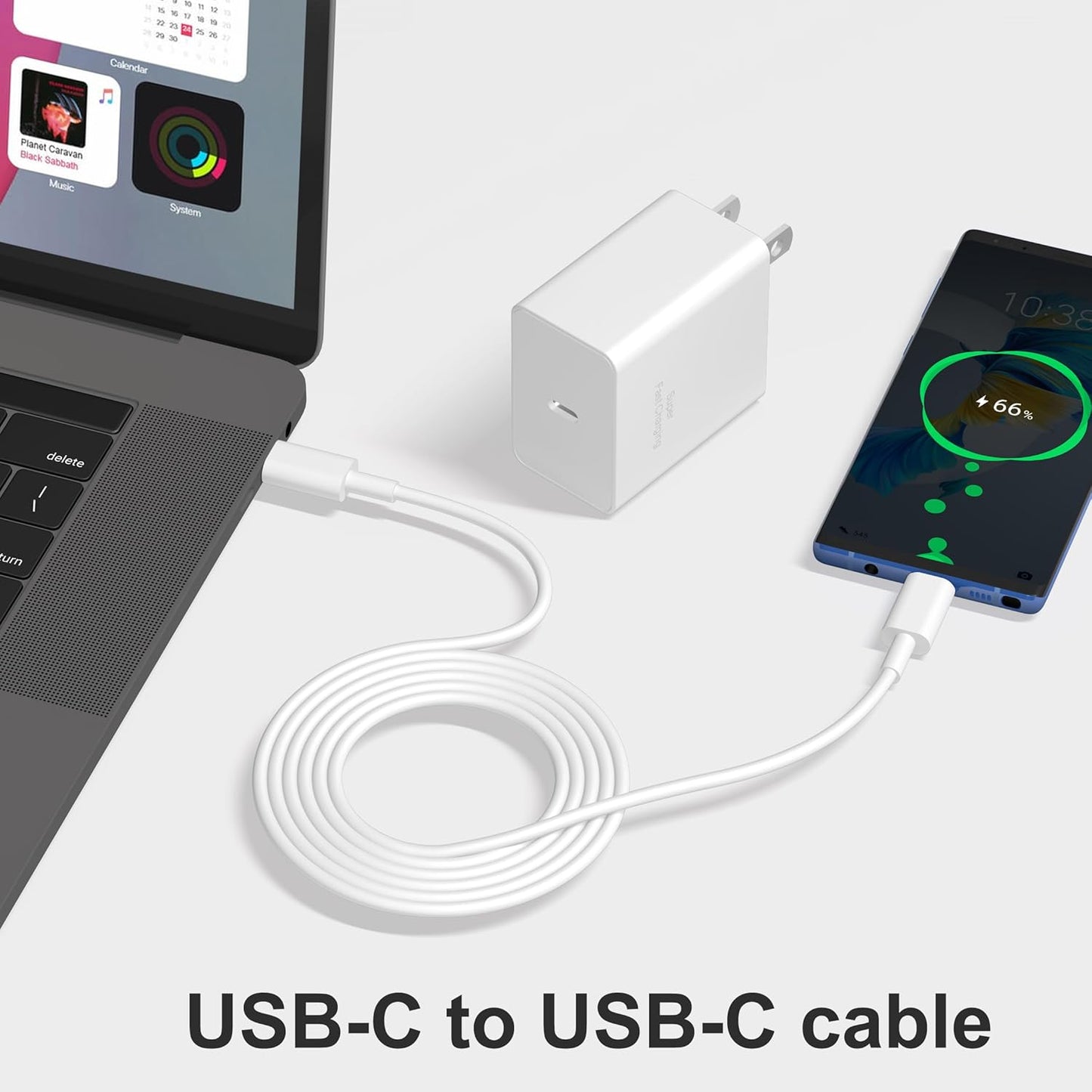45W Super Fast Charger Type C, 2-Pack 45W USB C Charging Block with 10ft USB C to Type C Cables for Samsung Galaxy S25 S24+/UltraS23/S22/S21/S20/Note10/20 iPhone 16/15 Pro,Pro Max