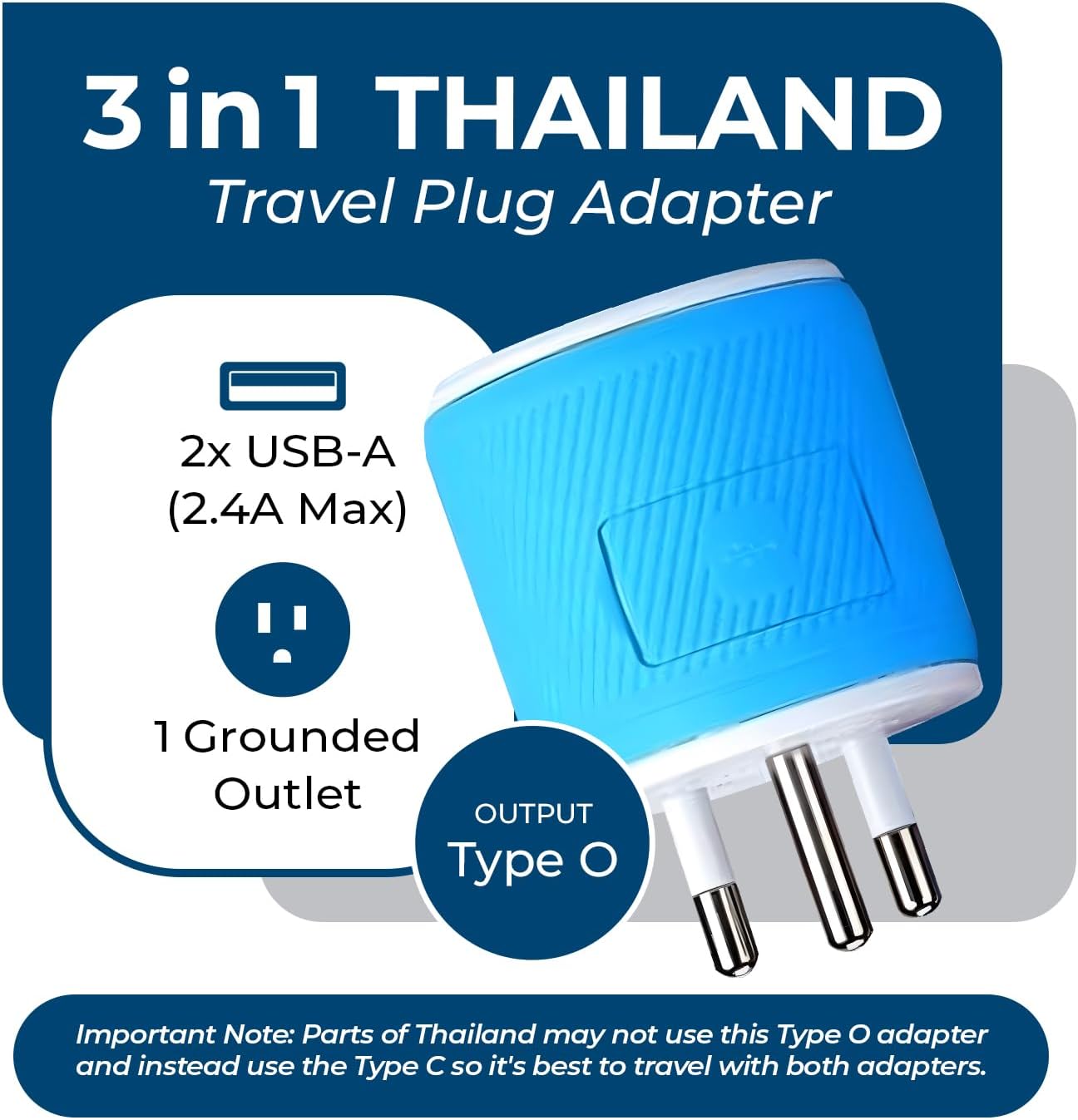 OREI South Africa, Botswana, Namibia Travel Plug Adapter with Dual USB - USA Input - Type M (U2U-10L), Will work with Cell Phones, Camera, Laptop, Tablets, iPad, iPhone