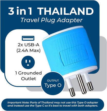 OREI South Africa, Botswana, Namibia Travel Plug Adapter with Dual USB - USA Input - Type M (U2U-10L), Will work with Cell Phones, Camera, Laptop, Tablets, iPad, iPhone