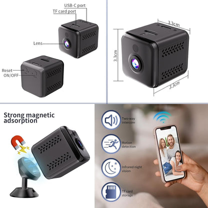 OBEST Mini Camera 1080P HD, Wireless Home Indoor Outdoor Security Camera, Small Nanny Cam House Office Cameras Mobile Phone APP Remote, Long Battery Life with Motion Detector and Night Vision