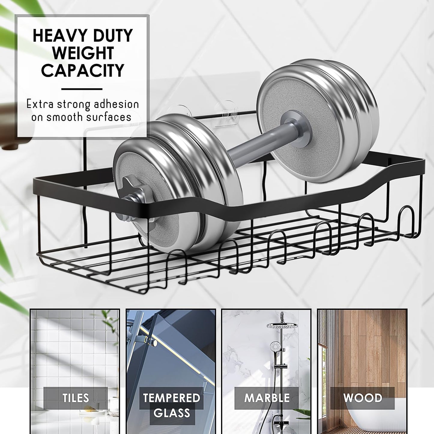 Clara Clark Bathroom Set - Gray Bathroom Accessories Set, Bathroom Sets with Shower Curtain and Rugs, 23PC Shower Curtain Set with Liner, Soap Dispenser, Soap Dish, Toilet Brush Holder, and Trash Can