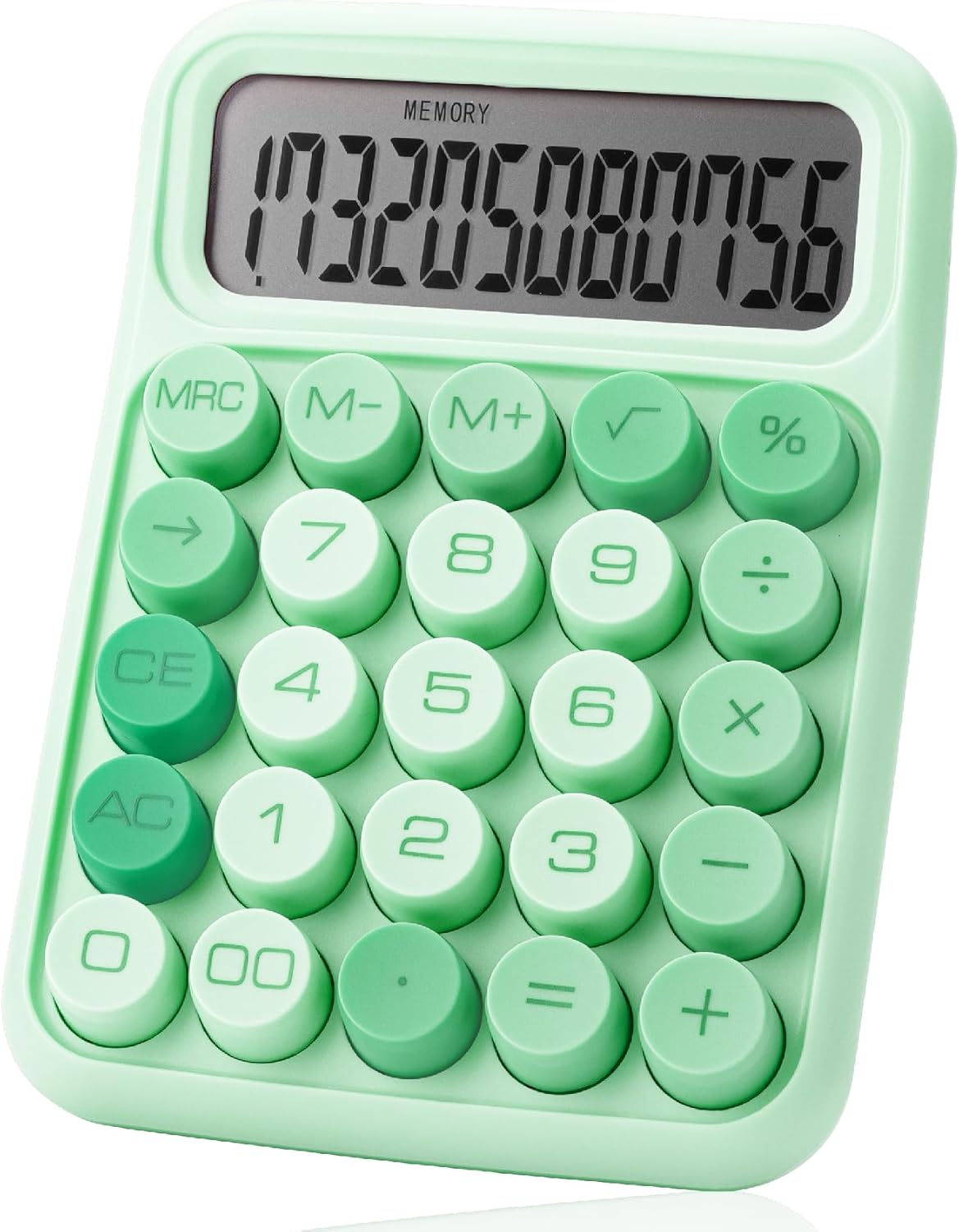 Mr. Pen- Mechanical Switch Calculator, 12 Digits, Large LCD Display, Orange With Big Buttons, Desktop, Cute and Aesthetic Design