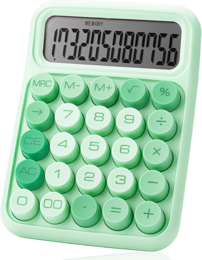 Mr. Pen- Mechanical Switch Calculator, 12 Digits, Large LCD Display, Orange With Big Buttons, Desktop, Cute and Aesthetic Design