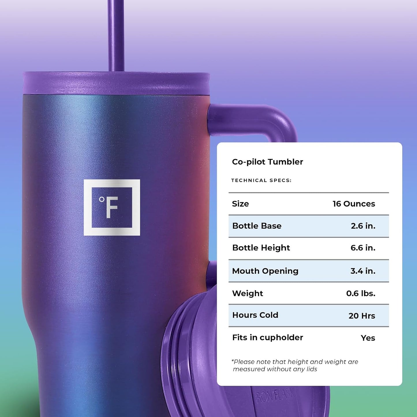 Insulated Tumbler with Straw Lid & Handle - 32oz (2 Lids) - Vacuum Leakproof Double Walled Stainless Steel Travel Mug Cup for Coffee Tea Water Hold Cold Iced Drinks - Fits Car Cup Holder