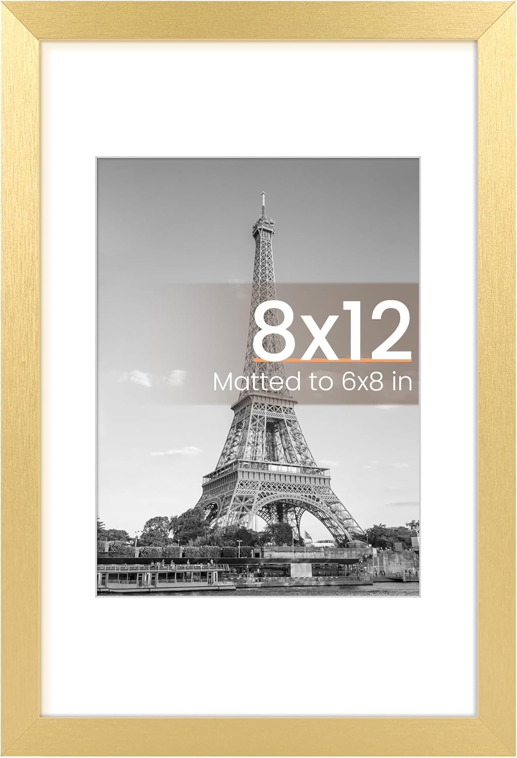upsimples 11x14 Picture Frame, Display Pictures 8x10 with Mat or 11x14 Without Mat, Wall Hanging Photo Frames, Black