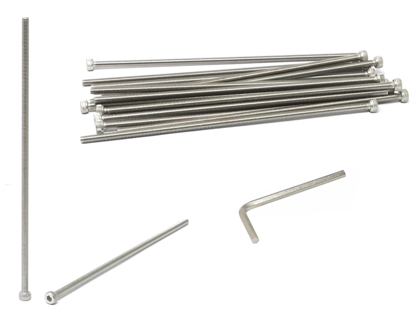 iexcell 25 Pcs M6 x 20mm Thread Pitch 1 mm Stainless Steel 304 Hex Socket Head Cap Screws Bolts Kit