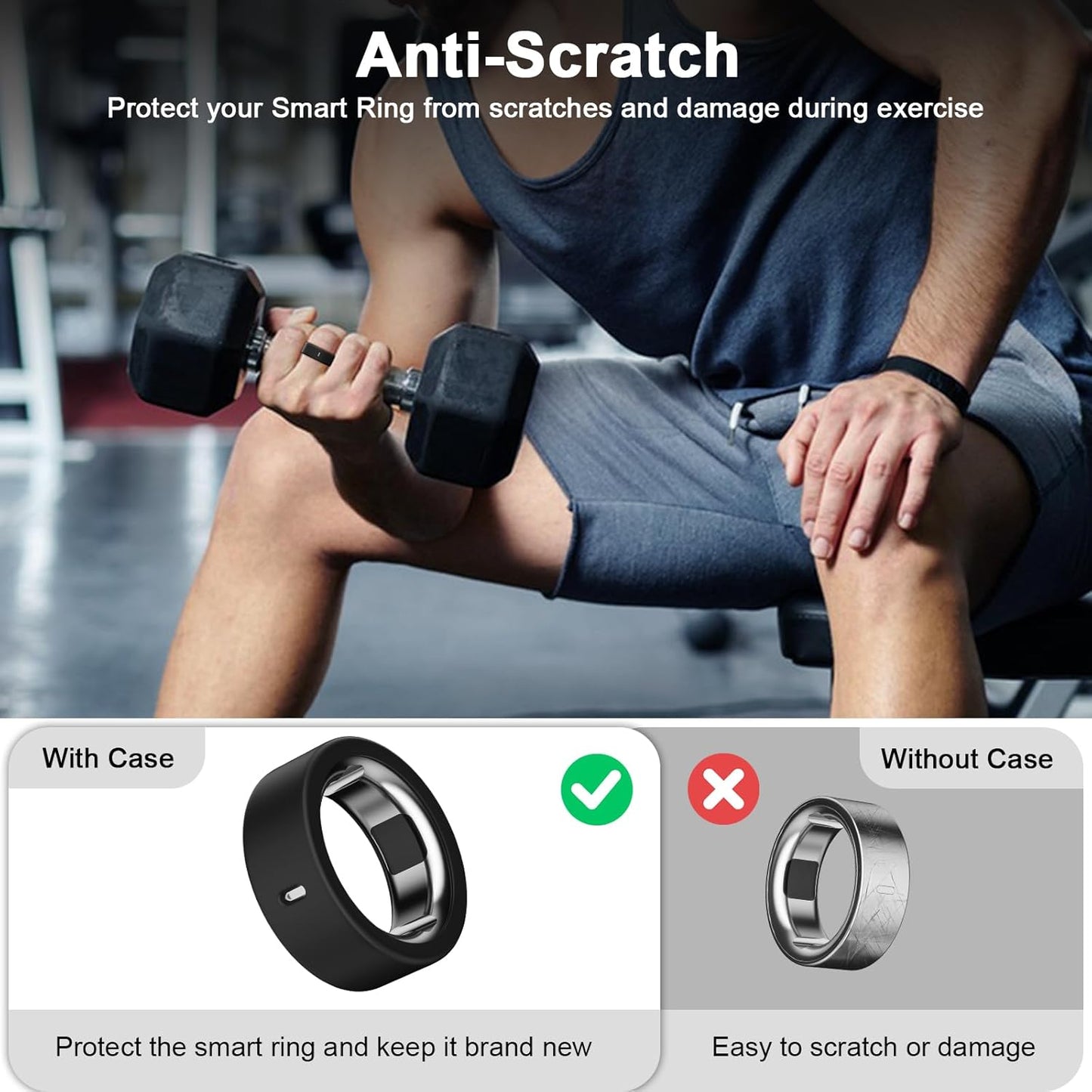 10 Pack Cover Compatible with Oura Ring Gen 4/Oura Ring Gen 3/3 Horizon, Surport Charging with Cover on, Anti-Scratch Elastic Silicone Rings Protector for Men Women Working Out Gym