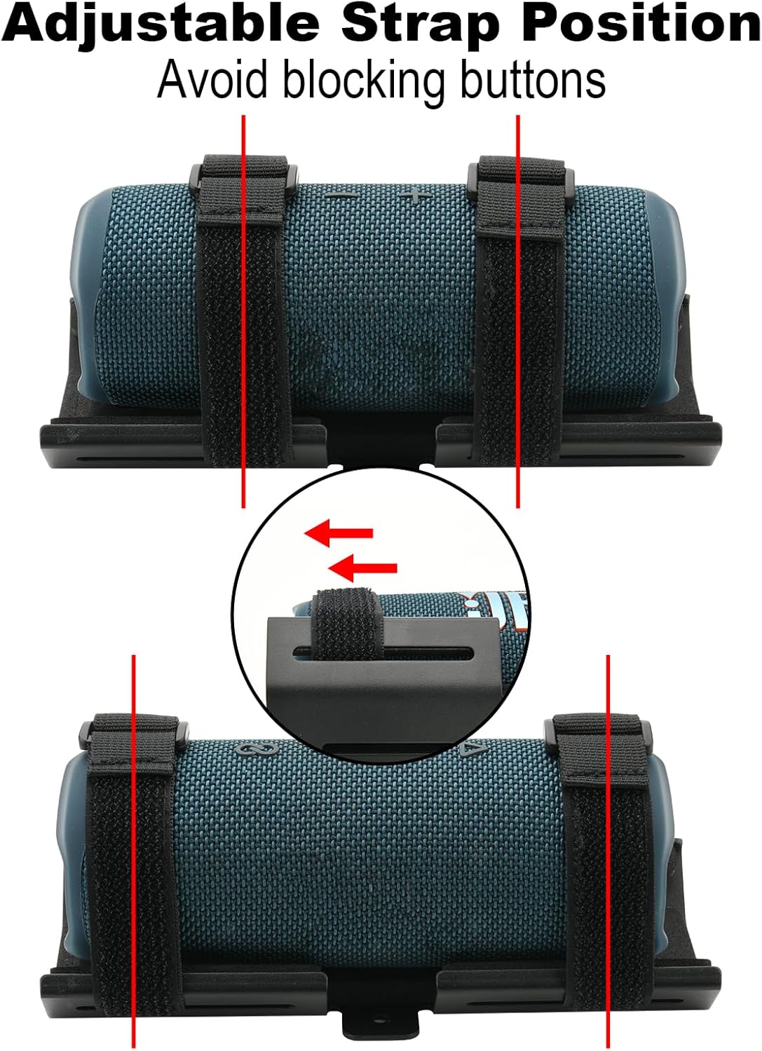 TXEsign Portable Speaker Mount for Jet Ski/Snowmobile/Boat/Sea-Doo, Speaker Bracket Metal Speaker Mount Holder for JBL Charge 4/5, JBL Flip 5/Flip 6/UE Boom 3/Wingman View Golf