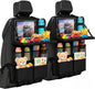 Palopalo 2Pack Car Seat Organiser with Fold Down Tray&Tablet Holder (Black)