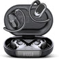 STECEi Open Ear Headphones, Bluetooth 5.4 Earphones 36H Playtime Air Conduction Headphones with Mic, Adjustable Earhook Earbuds with ENC Clear Calls/LED Display, IPX7 Waterproof Open Ear Earbuds Black