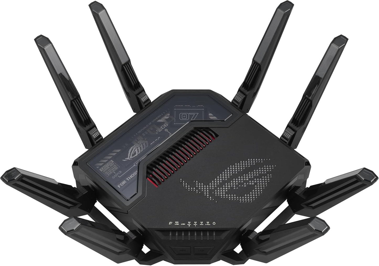 ASUS ROG Rapture WiFi 6E Gaming Router (GT-AXE16000) - Quad-Band, 6 GHz Ready, Dual 10G Ports, 2.5G WAN Port, AiMesh Support, Triple-Level Game Acceleration, Lifetime Internet Security, Instant Guard