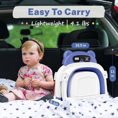 AVIDOR Baby Bathtub, Collapsible Baby Bathtub for Newborn to Toddler, Foldable Newborn Bathtub, Portable Infant Bath Tub for Travel with Soft Cushion, No-Slip Feet, Navy Blue