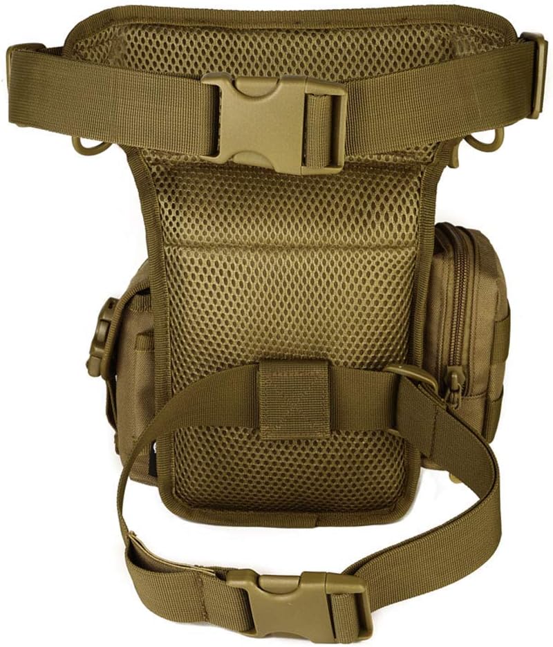 Motorcycle Drop Leg Bag Nylon Waist Pack for Men Women Travel Hiking Tactical Cycling Bike Ride Riding Crossbody Shoulder Fanny Pouch