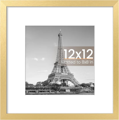 upsimples 11x14 Picture Frame, Display Pictures 8x10 with Mat or 11x14 Without Mat, Wall Hanging Photo Frames, Black