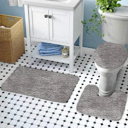 Daniel's Bath & Beyond 3 Piece Solid Luxury Bath Mat, Lime Green, (3PC Solid Luxury)