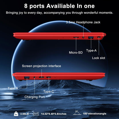 NOTODD Laptop 16" 12GB LPDDR4 512GB SSD Celeron N5095 Up to 2.9Ghz Quad-Core Win 11 PC 1920*1200 2K Screen Dual WIFI Support 2.5" HDD 1TB SSD Expand with Cooling Fan Numeric Keypad for Business-Blue