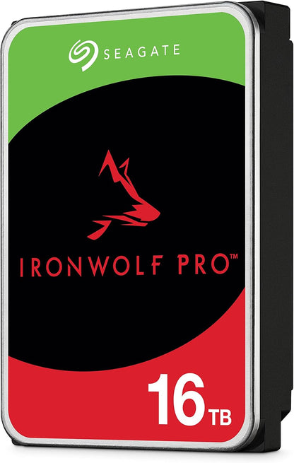 Seagate IronWolf Pro 16TB Enterprise NAS Internal HDD Hard Drive – CMR 3.5 Inch SATA 6Gb/s 7200 RPM 256MB Cache for RAID Network Attached Storage, Rescue Services - FFP g (ST16000NTZ01)