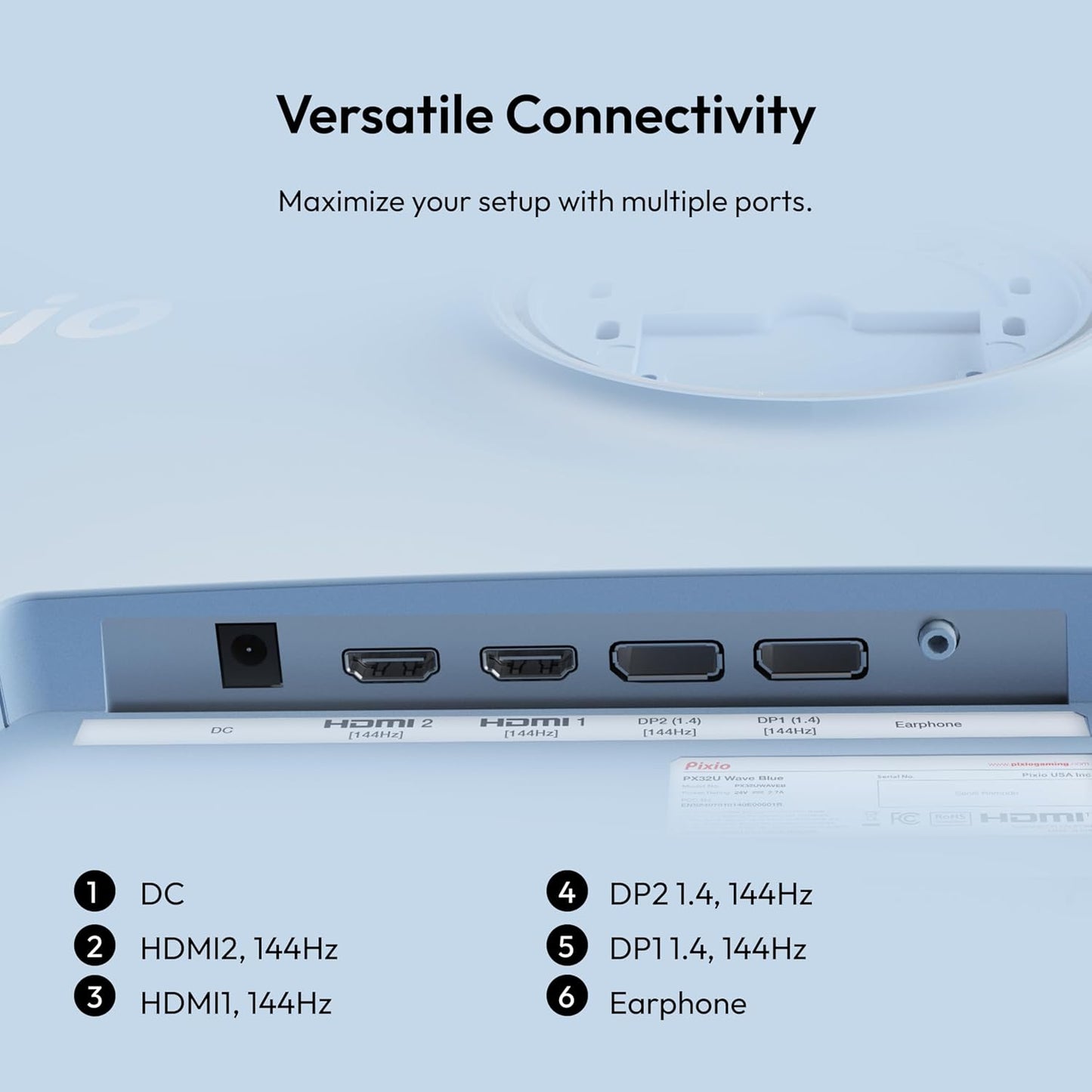 Pixio PX248 Wave 24 inch 200Hz Refresh Rate FHD 1080p Resolution Fast IPS Panel 1ms GTG Response Time Adaptive Sync Gaming Monitor with Adaptive Sync