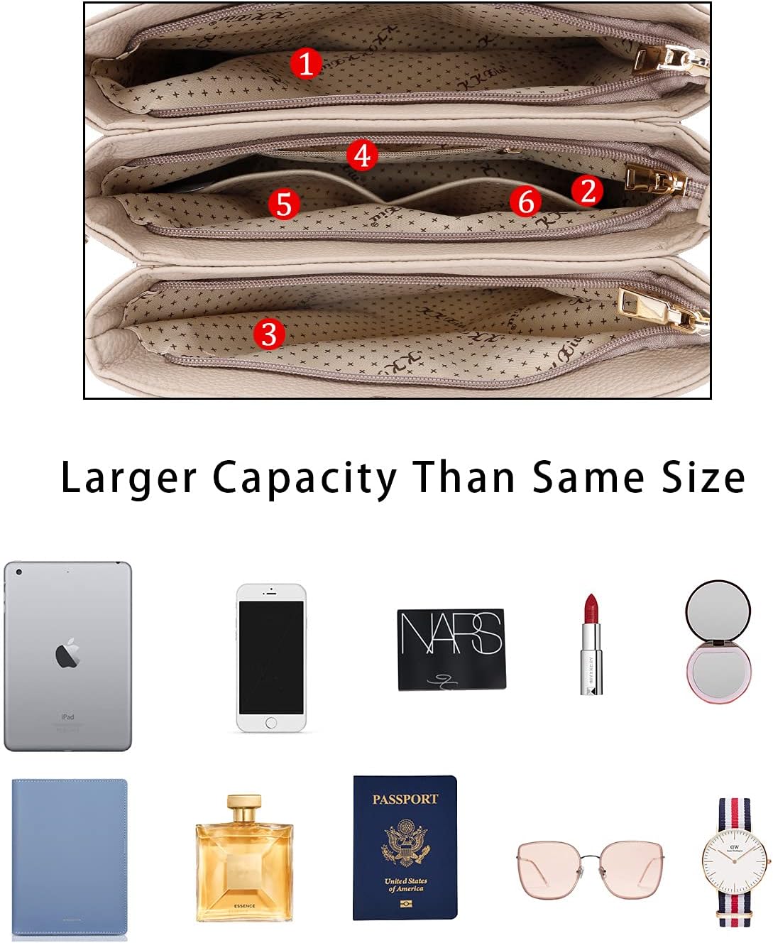KKXIU Trendy Tote Bag for Women Lightweight Oxford Big Capacity Shoulder Purses and Handbags